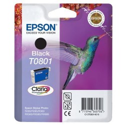 CARTOUCHE JET D'ENCRE ORIGINAL EPSON T0801 NOIR 7.4ML