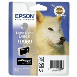 CARTOUCHE JET D'ENCRE ORIGINAL EPSON T0969 GRIS CLAIR 11.4ML