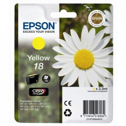 CARTOUCHE JET D'ENCRE ORIGINAL EPSON T1804 JAUNE 3.3ML