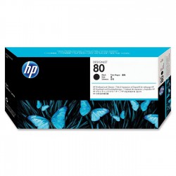 CARTOUCHE JET D'ENCRE ORIGINAL HP C4871 NOIR 350ML N°80