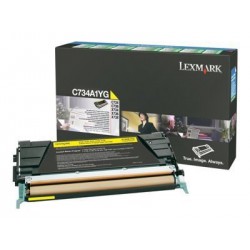 TONER LASER ORIGINAL LEXMARK C734A1YG C734/X734 JAUNE 6000 PAGES