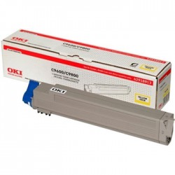 TONER LASER ORIGINAL OKIC9600/9800 - 42918913 JAUNE 15000 PAGES