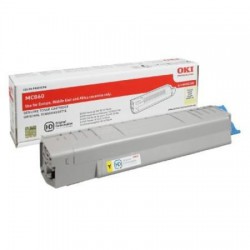 TONER LASER ORIGINAL OKI MC860 - 44059209 JAUNE 10000 PAGES