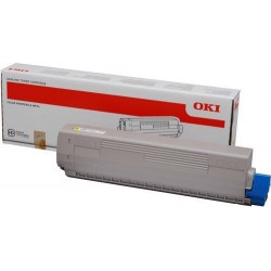 TONER LASER ORIGINAL OKI C831/841 - 44844505 JAUNE 10000 PAGES