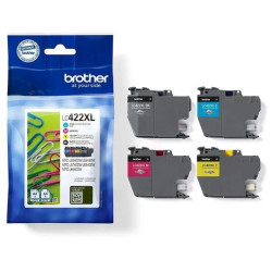 PACK 4 CARTOUCHES ORIGINAL BROTHER LC422XLVAL / NOIR-CYAN-MAG-JAUNE