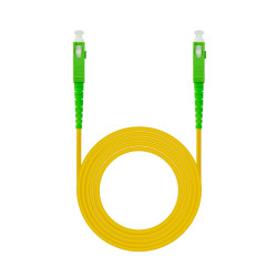 Câble Fibre Nanocable SC/APC-SC/APC Monomode LSZH 2m - Couleur Jaune