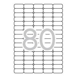 Apli Étiquettes Blanches Amovibles 35,6 x 16,9 mm 25 Feuilles