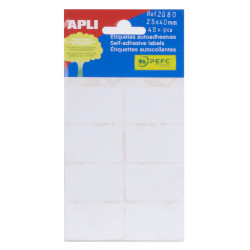 Étiquettes Minibag Apli Blanc 25.0 x 40.0mm 6 Feuilles