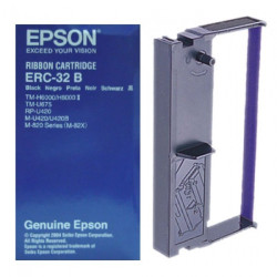 RUBAN ORIGINAL EPSON ERC32 / S015371 /S015092 TM-H6000 NOIR