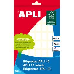Apli Labels 10 Blanc 12,0 x 18,0 mm 10 Feuilles