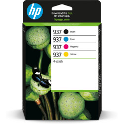 PACK 4 CARTOUCHES ORIGINAL HP 6C400NE / N°937 / NOIR ET COULEUR