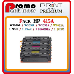 PACK 4 TONERS LASER PREMIUM HP W203*A / 415A / 1BK-1C-1M-1Y