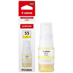 BOUTEILLE D'ENCRE ORIGINAL CANON GI55Y / 6291C001 JAUNE 3000 PAGES