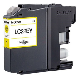 CARTOUCHE JET D'ENCRE ORIGINAL BROTHER LC22EY JAUNE 1200 PAGES