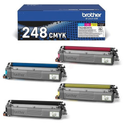 PACK DE 4 TONERS LASER ORIGINAL BROTHER TN248VAL / BK-C-M-Y