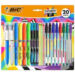 Pack d'écriture Bic Multicolore de 20 pièces assorties