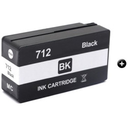 CARTOUCHE JET D'ENCRE GENERIQUE HP 3ED71A / 712XL NOIR 80ML