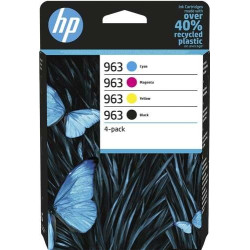 PACK 4 CARTOUCHES ORIGINAL HP 6ZC70AE / 963 / NOIR ET COULEUR