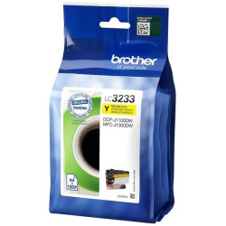 CARTOUCHE JET D'ENCRE ORIGINAL BROTHER LC3233 JAUNE 1500 PAGES