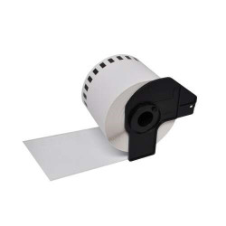 ETIQUETTES BROTHER GENERIQUE 62mm x 30.48m NOIR SUR BLANC / DK22205