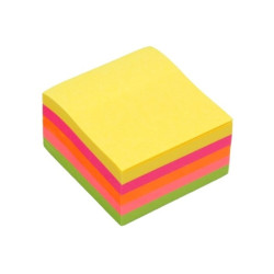 Bismark Taco de 250 notes autocollantes 50x50mm - 5 couleurs fluo