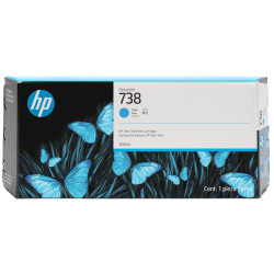 CARTOUCHE JET D'ENCRE ORIGINAL HP 738 / 676M6A CYAN 300ML
