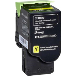 TONER LASER ORIGINAL LEXMARK C232HY0 / MC2325 JAUNE 2300 PAGES